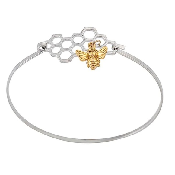 Honeycomb Bee Charm Bracelet - Picture 4 of 4